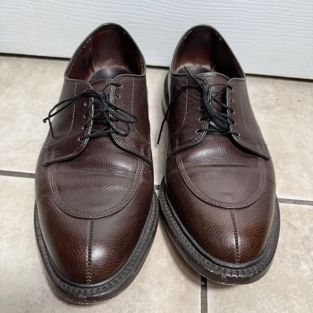 Allen Edmonds Men’s 10 E Walton Split Toe Grain Leather Lace Up Shoes Prep Dress